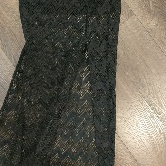NWT La class blk crochet double slit skirt - Picture 3 of 6